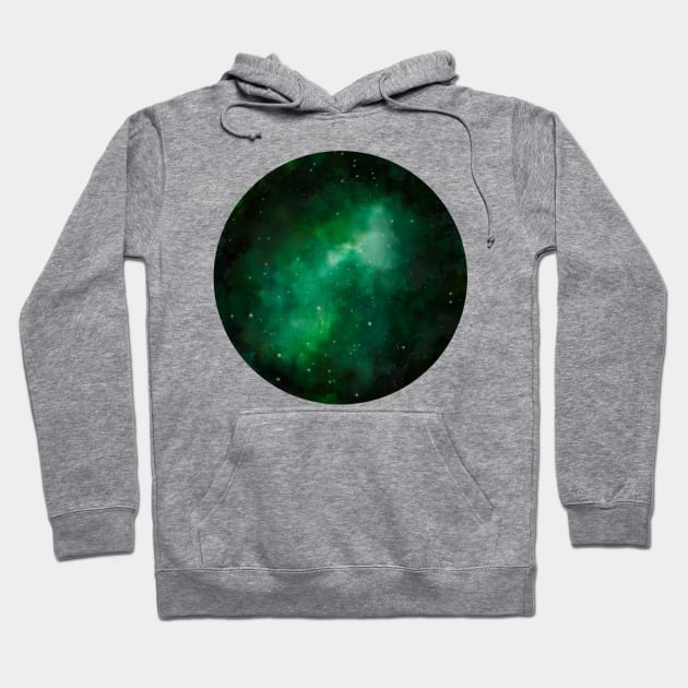 Green galaxy Hoodie by RosanneCreates